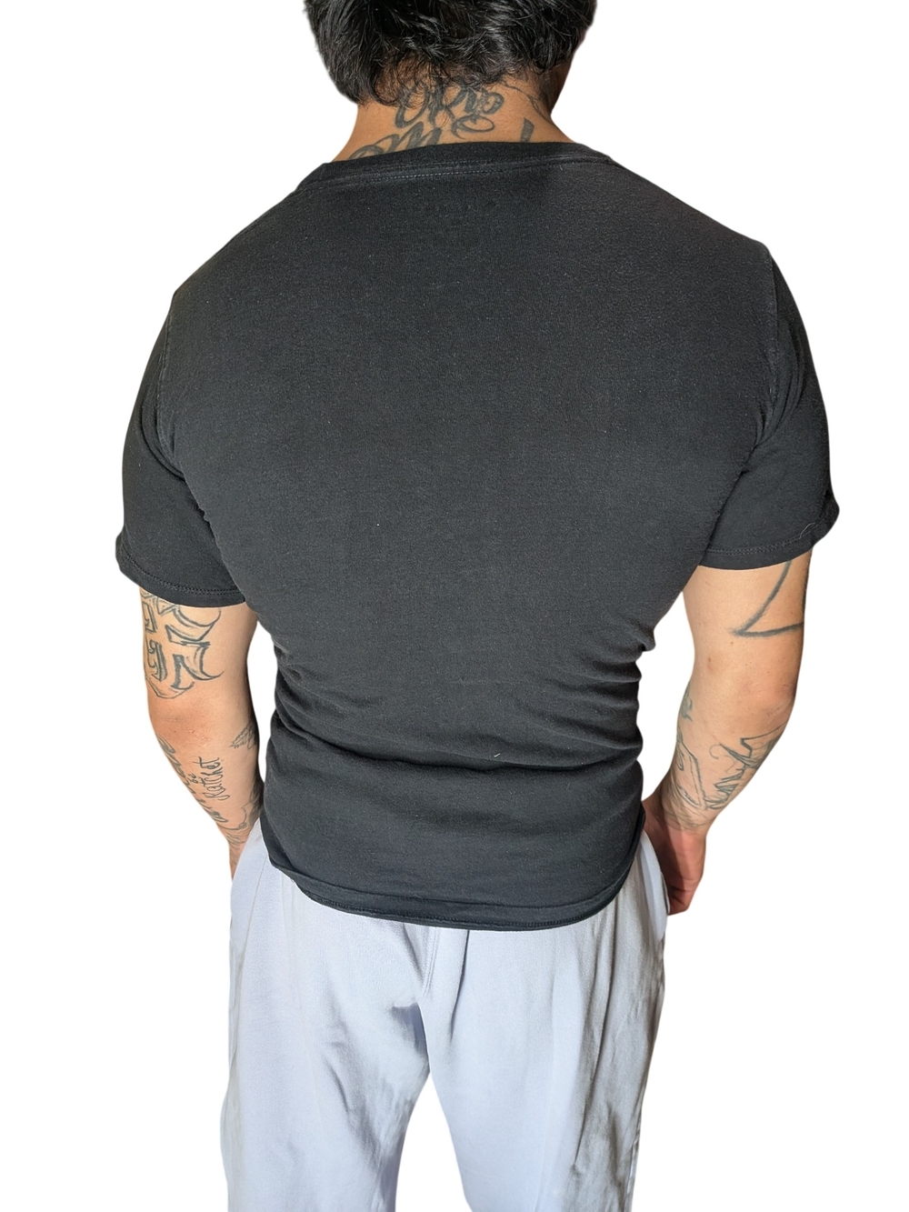 Champion Men's Black Script Logo Short Sleeve T-Shirt Size XS - Picture 4 of 5
